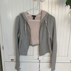 SALE soft cropped zip up from forever 21